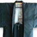 KIMONO & HAORI BLEU-VERT EN SOIE STRUCTURÉE 009-231 (M)